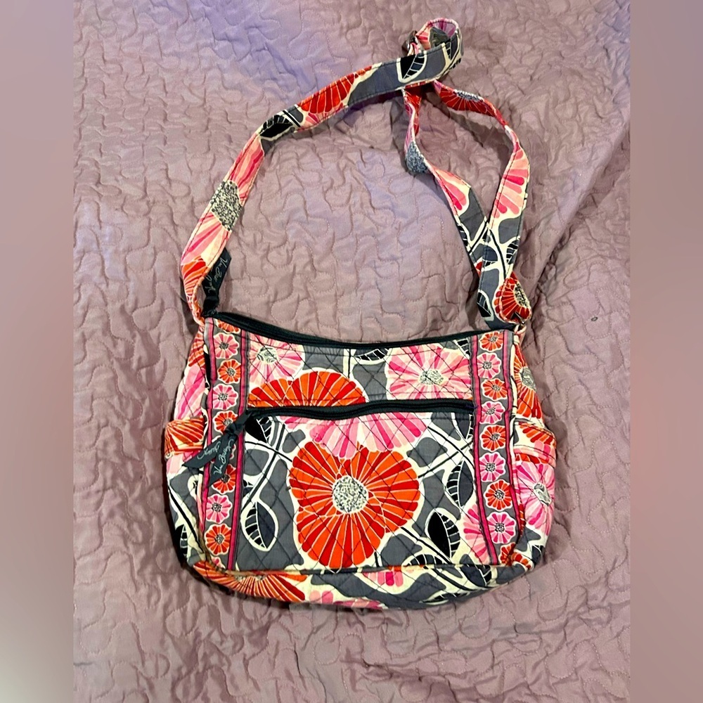 Vera Bradley Shoulder Bag Cherry Blossom Floral Pattern.